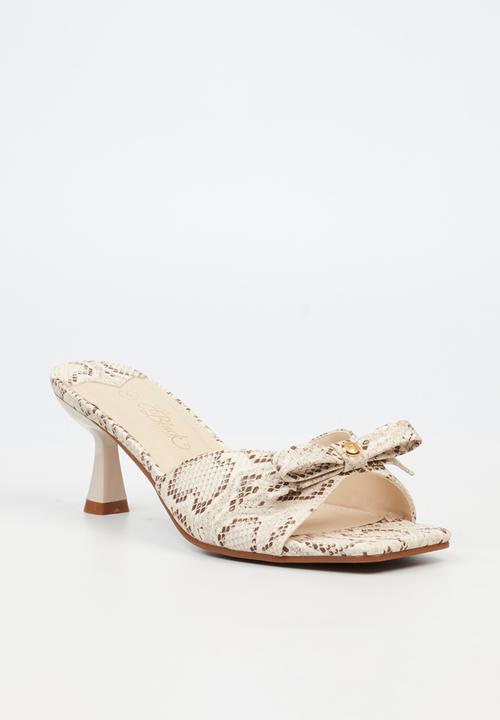 Miss Black - Eldora 1 open toe mule - snake