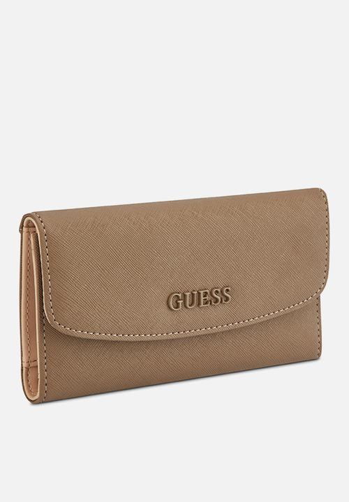 GUESS - Remy Sling Slim Clutch Bag- Cocoa