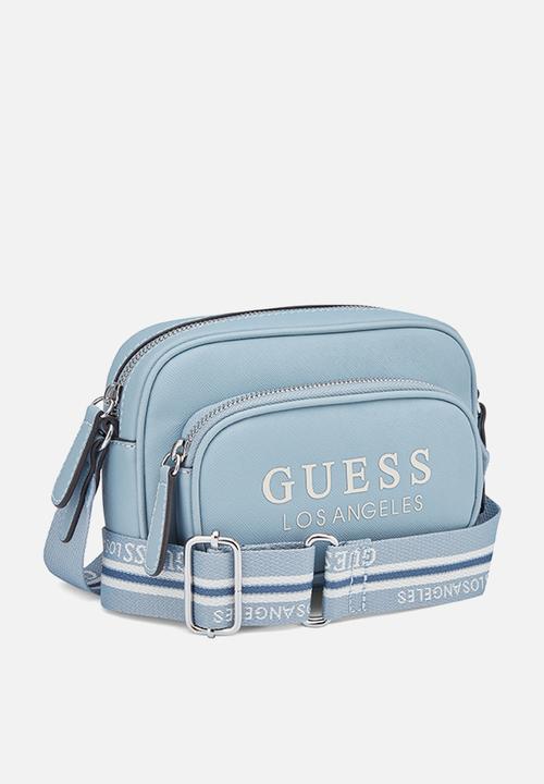 GUESS - Joella Mini Dbl Zip Crossbody Bag- Blue Haze