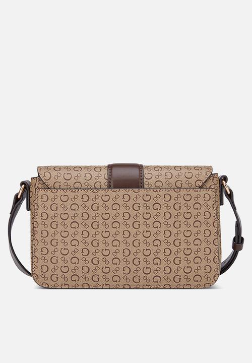 GUESS - Isabella Flap Crossbody Bag- Walnut
