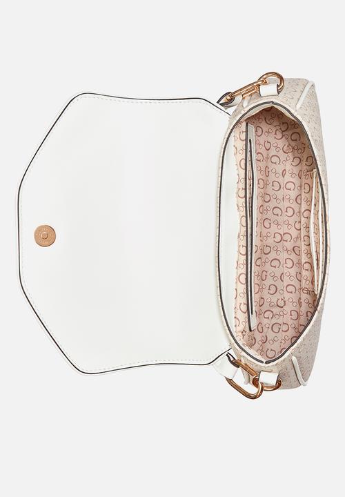 GUESS - Erika Flap Crossbody Bag- White