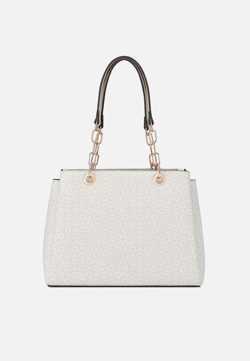 GUESS - Danica Satchel Bag- Stone Grey