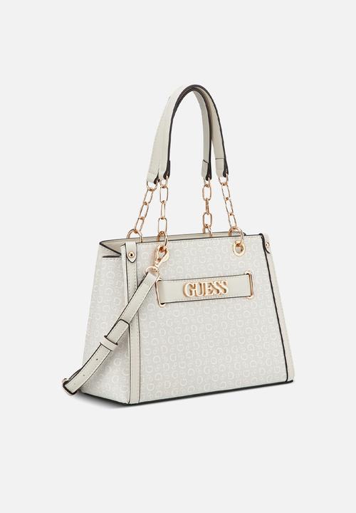 GUESS - Danica Satchel Bag- Stone Grey