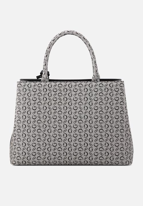 GUESS - Jillian Satchel Bag- Black Multi