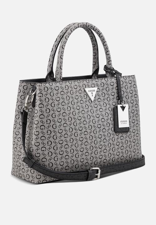 GUESS - Jillian Satchel Bag- Black Multi