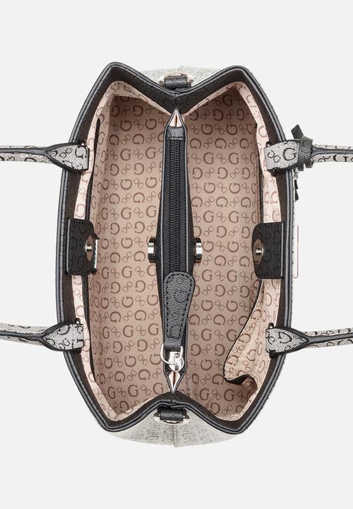 GUESS - Jillian Satchel Bag- Black Multi