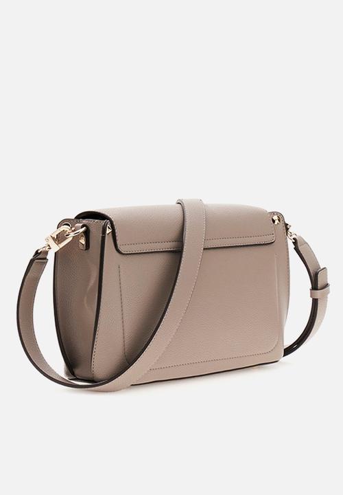 GUESS - Meridian Flap Crossbody Bag-Dark Taupe