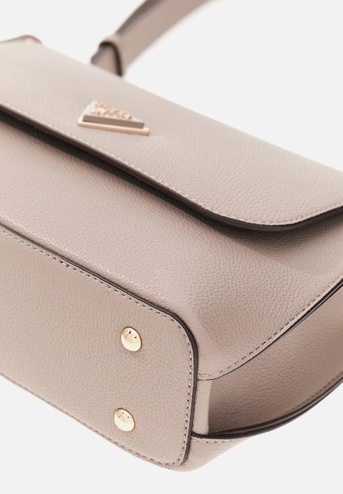GUESS - Meridian Flap Crossbody Bag-Dark Taupe
