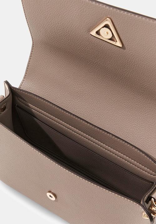 GUESS - Meridian Flap Crossbody Bag-Dark Taupe