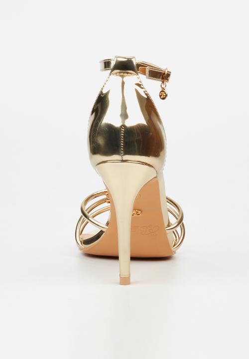 Miss Black - Jazz 45 open toe ankle strap - gold