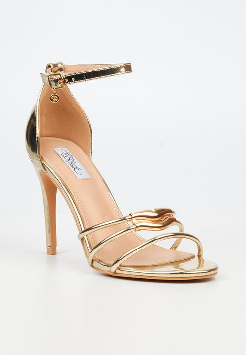 Miss Black - Jazz 45 open toe ankle strap - gold