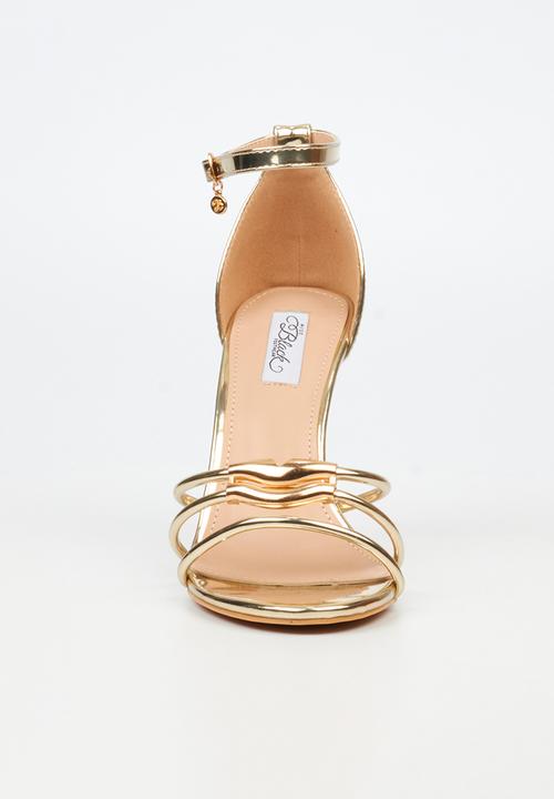 Miss Black - Jazz 45 open toe ankle strap - gold