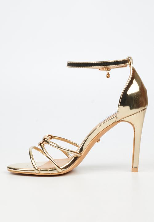 Miss Black - Jazz 45 open toe ankle strap - gold