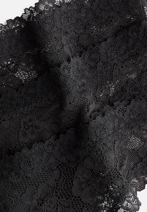 H&M - 3-Pack lace brazilian briefs - black