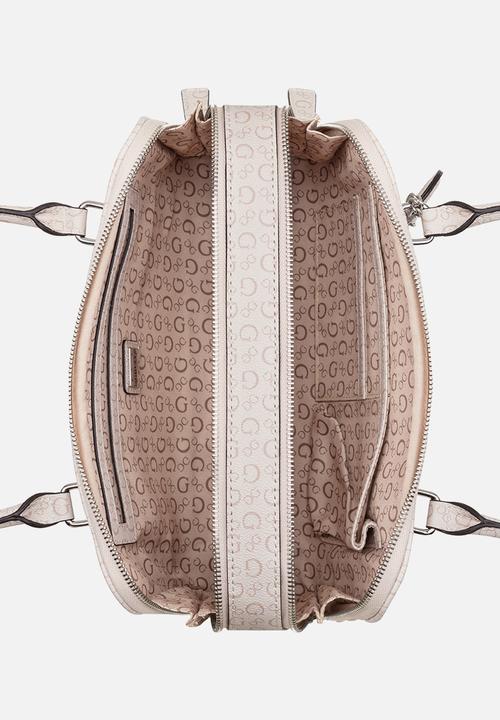 GUESS - Carla Shoulder Satchel Bag- Almond