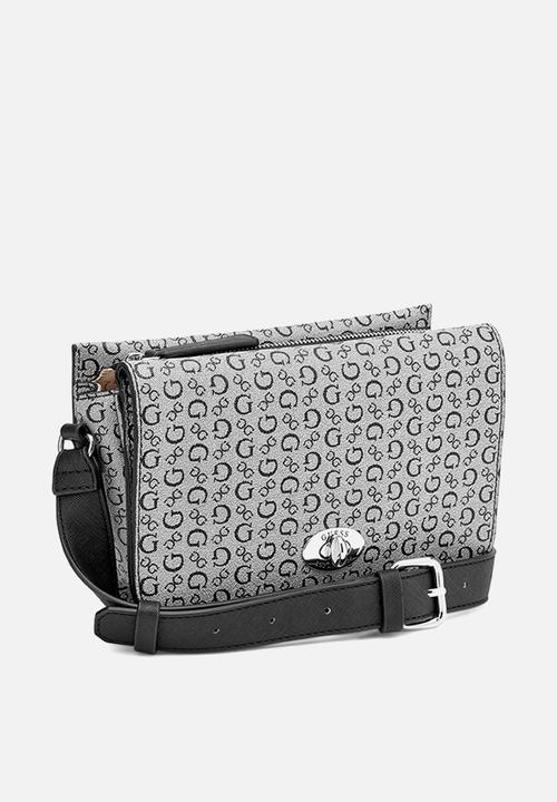 GUESS - Burnaby Mini Crossbody Flap Bag- Black