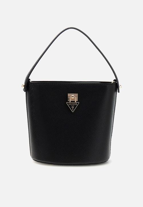 GUESS - Patsie Top Handle Bucket Bag- Black