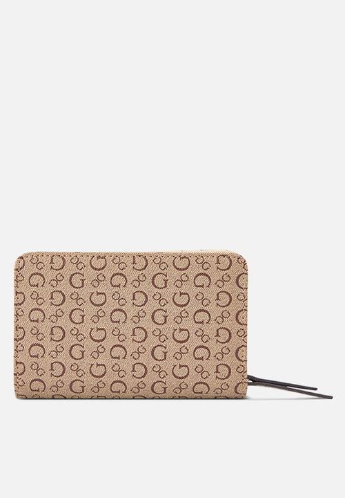 GUESS - Remy Sling French Wallet Bag- Walnut