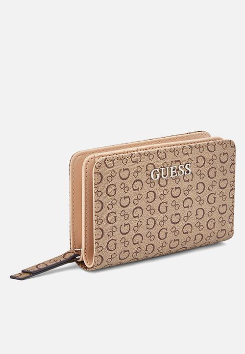 GUESS - Remy Sling French Wallet Bag- Walnut