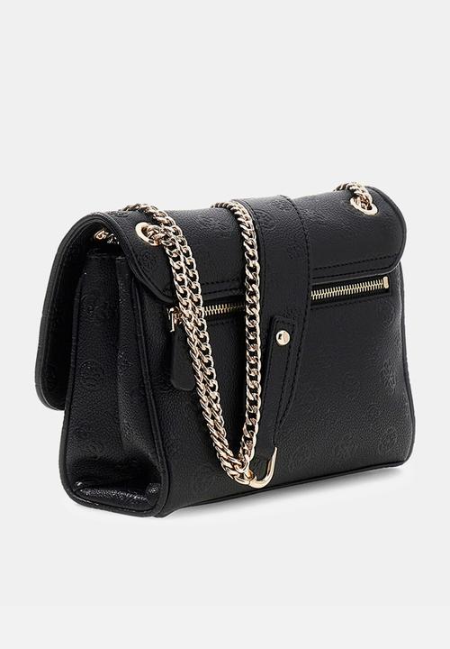 GUESS - Anise Convertible Crossbody Bag Flap-Black Logo