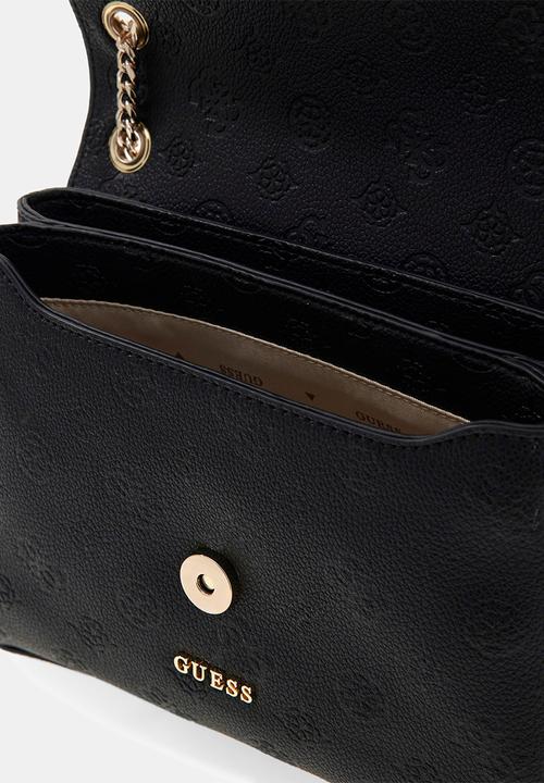 GUESS - Anise Convertible Crossbody Bag Flap-Black Logo