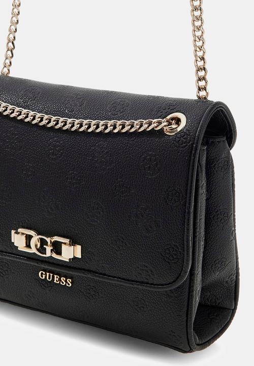 GUESS - Anise Convertible Crossbody Bag Flap-Black Logo