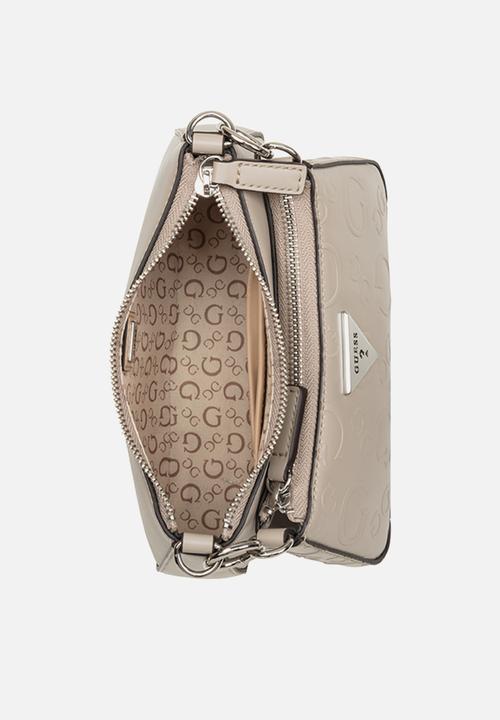 GUESS - Holly Mini Crossbody Top Zip Bag- Taupe