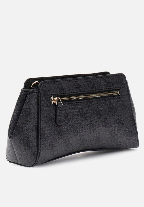 GUESS - Leona Logo Girlfriend Crossbody Bag-Coal Logo