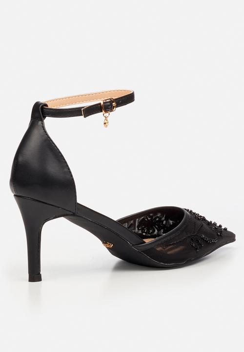 Miss Black - Rayna 1 closed toe ankle strap - black