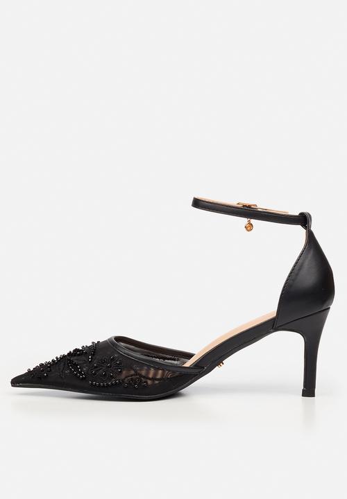 Miss Black - Rayna 1 closed toe ankle strap - black