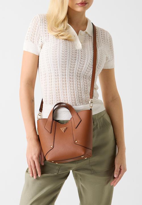 GUESS - Darcy Mini Tote Bag - Cognac