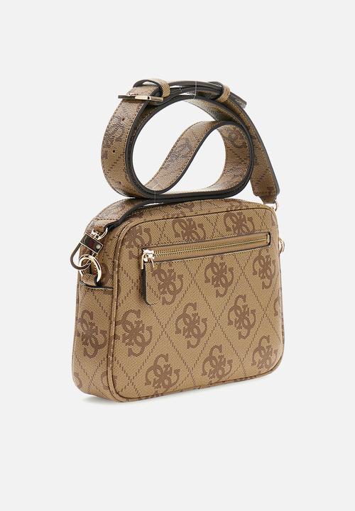 GUESS - Meridian Camera Bag-Latte Logo