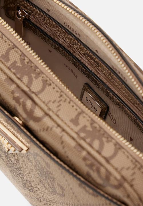 GUESS - Meridian Camera Bag-Latte Logo