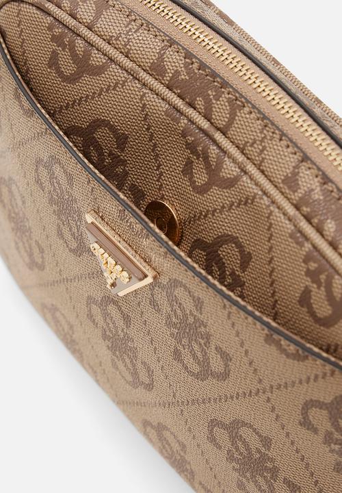 GUESS - Meridian Camera Bag-Latte Logo