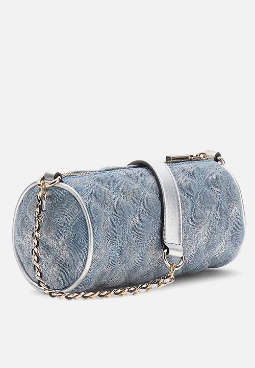 GUESS - Giully Mini Barrel Bag - Metallic Denim