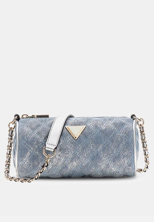 GUESS - Giully Mini Barrel Bag - Metallic Denim