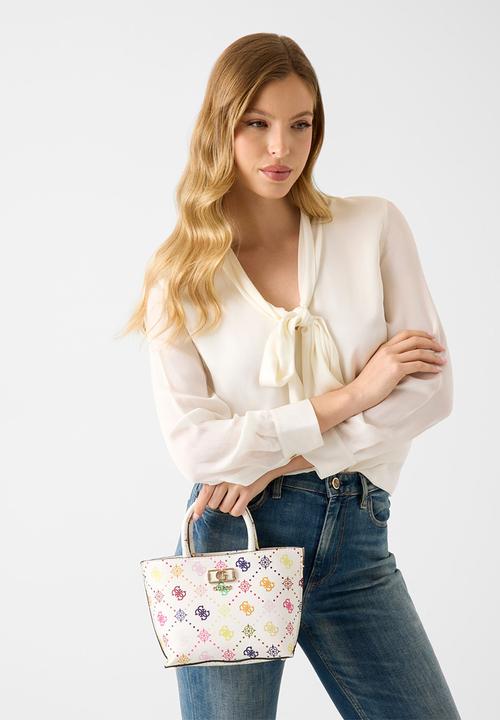 GUESS - Emelie Logo Mini Tote Bag - Multi Logo