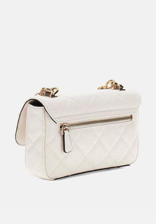 GUESS - Libby Flap Crossbody Bag - Off White