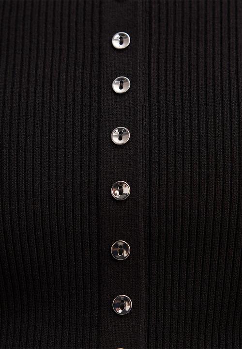 Forever New - Francis button detail top in black