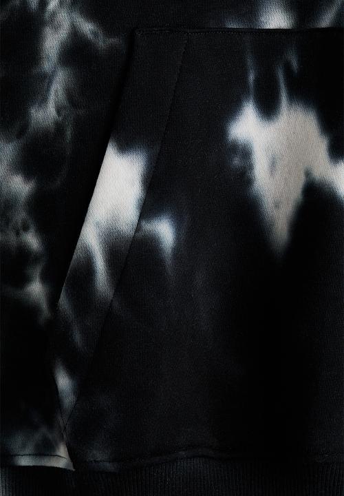 H&M - Hoodie - black/tie-dye