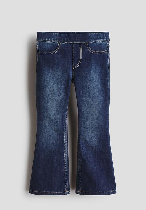 H&M - Superstretch flared leg jeans - dark denim blue