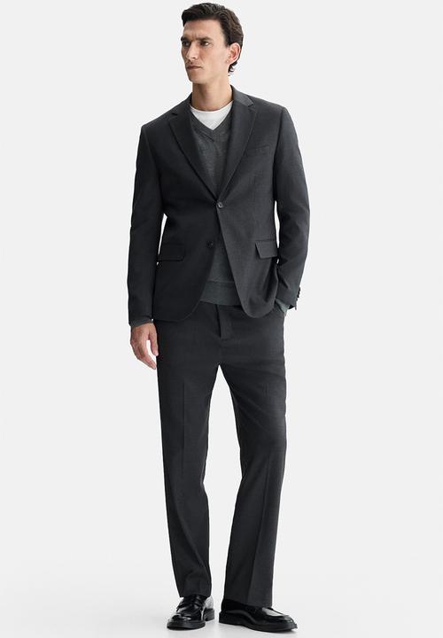 H&M - Regular fit single-breasted jacket - dark grey