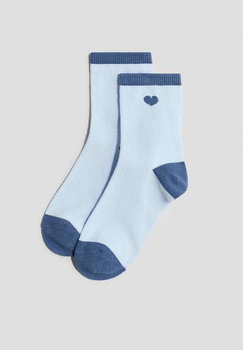 H&M - 10 pack socks - blue/hearts
