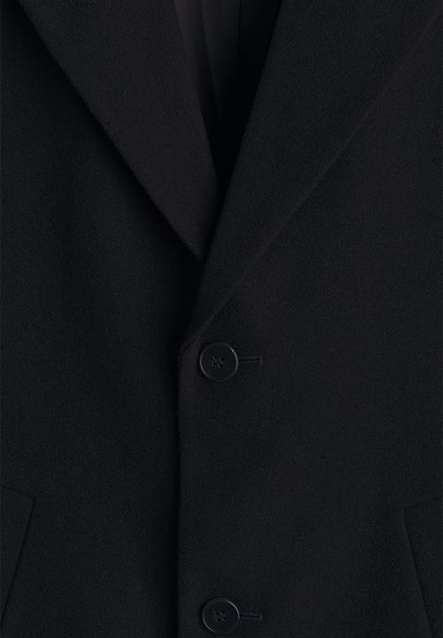 H&M - Single-breasted wool-blend coat - dark blue
