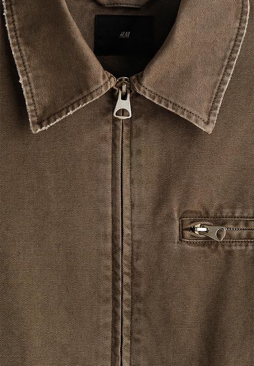 H&M - Canvas jacket - khaki green