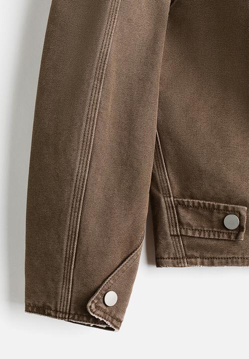 H&M - Canvas jacket - khaki green