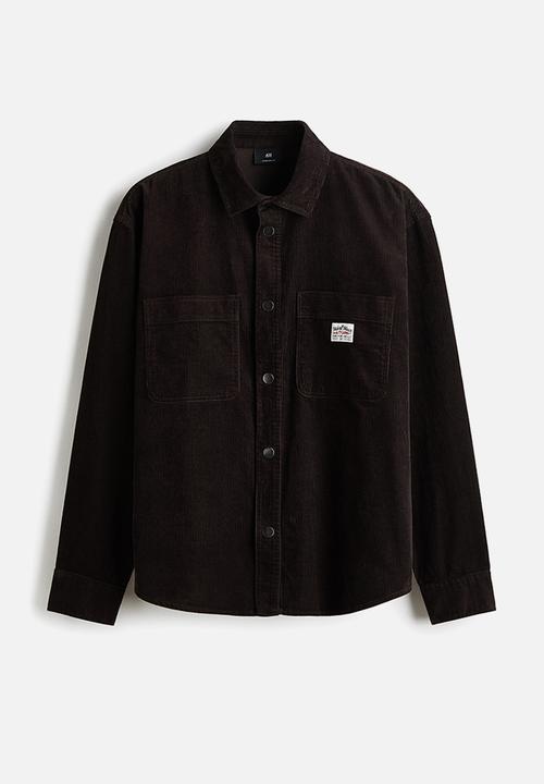 H&M - Oversized cotton corduroy shirt - dark brown