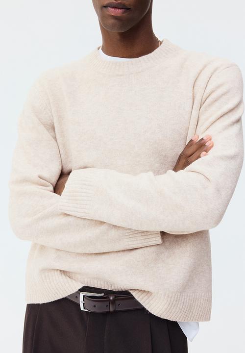 H&M - Regular fit brushed jumper - light beige
