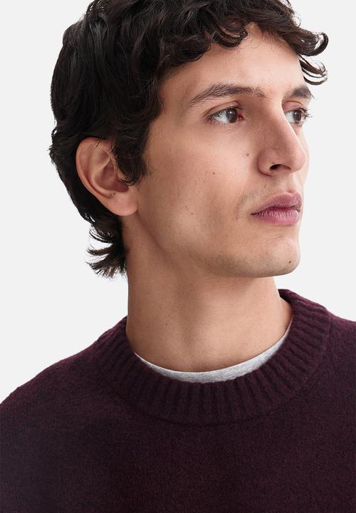 H&M - Regular fit brushed jumper - burgundy