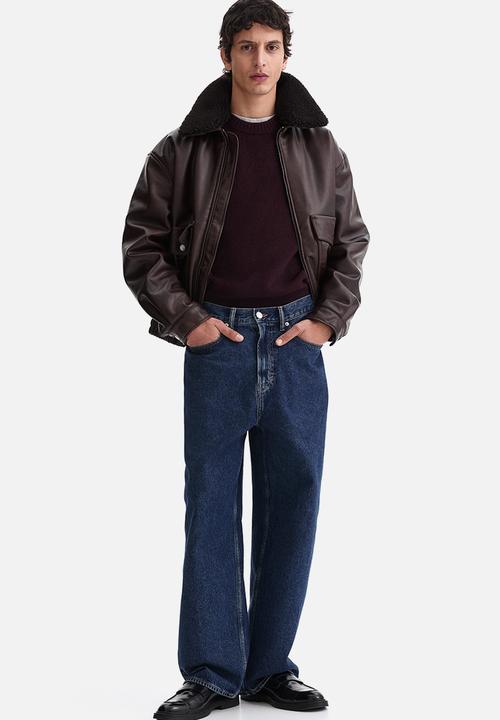 H&M - Regular fit brushed jumper - burgundy